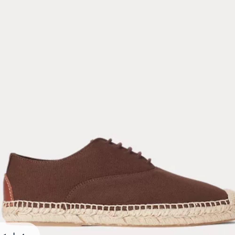 Polo‎ Ralph Lauren canvas lace up espadrilles NEW 10